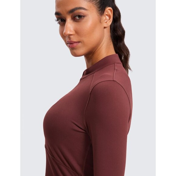 Women's Crop Top Quick Dry Stretch Long Sleeve Workout Shirt Large - Picture 4 of 5